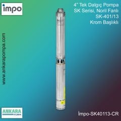 İmpo SK 401/13 Derin Kuyu Dalgıç Pompa Motorlu 0.5 Hp 84 mss 1.8 m³/h - Krom Başlıklı