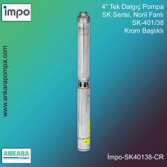 İmpo SK 401/38 Derin Kuyu Dalgıç Pompa Motorlu 1,5 Hp 246 mss 1.8 m³/h - Krom Başlıklı