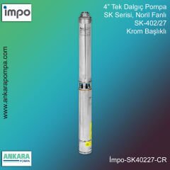 İmpo SK 402/27 Derin Kuyu Dalgıç Pompa Motorlu 2 Hp 187 mss 3 m³/h - Krom Başlıklı