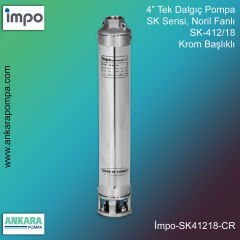 İmpo SK 412/18 Derin Kuyu Dalgıç Pompa Motorlu 5,5 Hp 107 mss 16,99 m³/h - Krom Başlıklı
