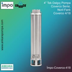 COVERCO 4/18 Tek Dalgıç Pompa, 4'' Derin Kuyu, Sondaj Pompası 2 Hp , 119 Mss , 6 m3/h