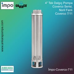 COVERCO 7/11 Tek Dalgıç Pompa, 4'' Derin Kuyu, Sondaj Pompası 1,5 Hp , 50 Mss , 9 m3/h