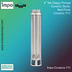 COVERCO 7/11 Tek Dalgıç Pompa, 4'' Derin Kuyu, Sondaj Pompası 1,5 Hp , 50 Mss , 9 m3/h