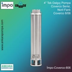 COVERCO 8/06 Tek Dalgıç Pompa, 4'' Derin Kuyu, Sondaj Pompası 1,5 Hp , 38 Mss , 12 m3/h