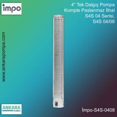 İmpo S4S 04/08 - 4'' Paslanmaz Tek Dalgıç Pompa 1 Hp, 46 Mss