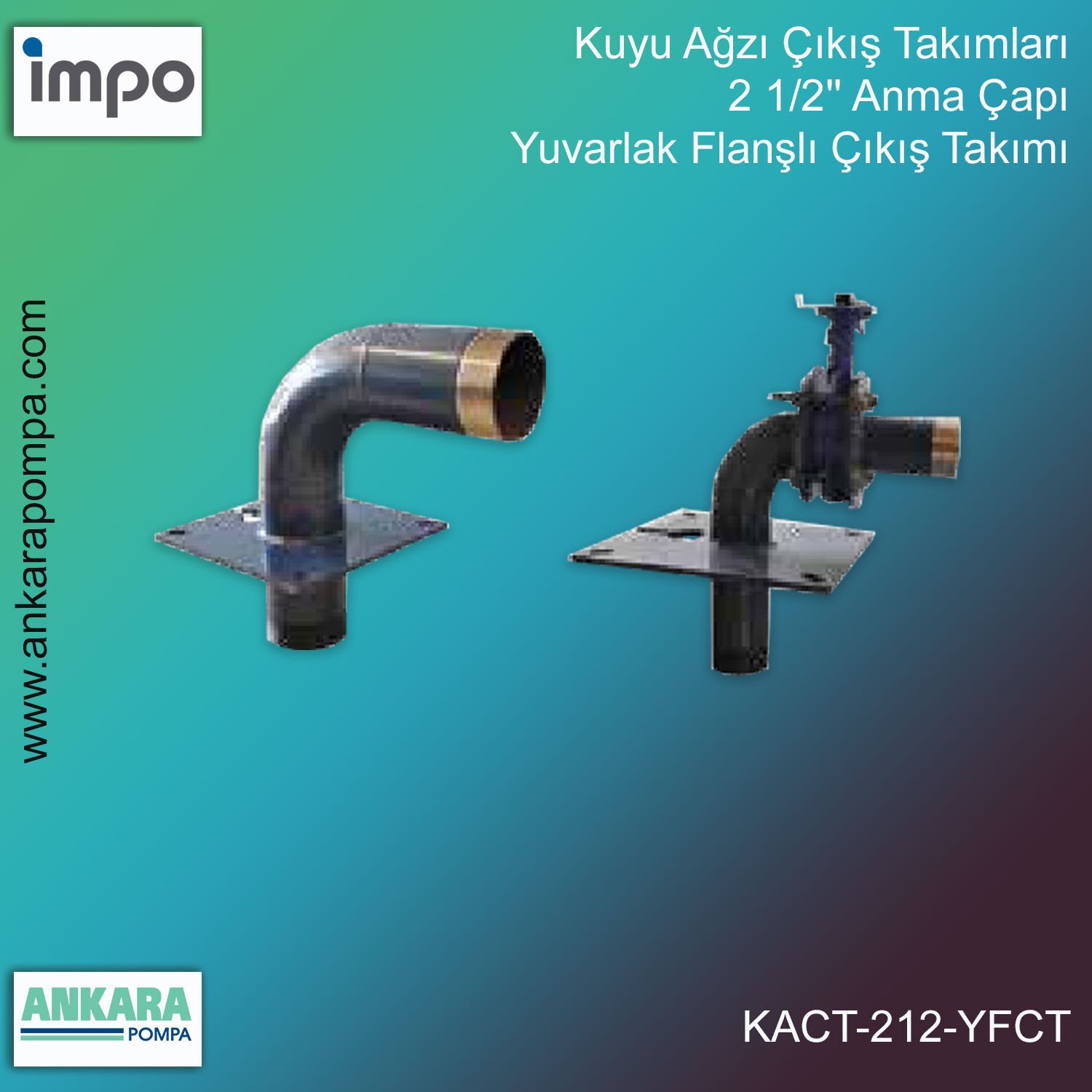 Kuyu Ağzı Çıkış Takımları, 2 1/2'' Anma Çapı, Yuvarlak Flanşlı Çıkış Takımı