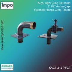 Kuyu Ağzı Çıkış Takımları, 2 1/2'' Anma Çapı, Yuvarlak Flanşlı Çıkış Takımı