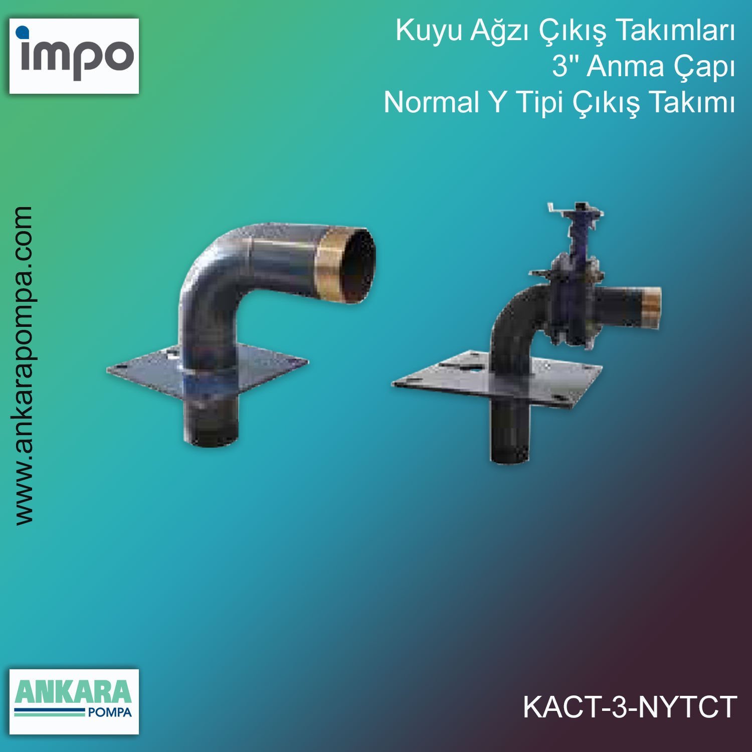 Kuyu Ağzı Çıkış Takımları, 3'' Anma Çapı, Normal Y Tipi Çıkış Takımı