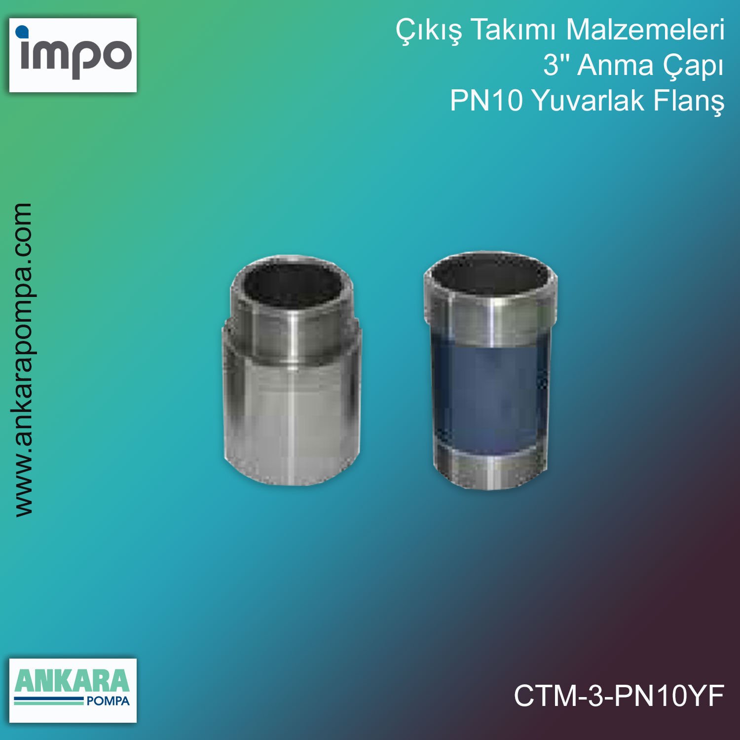 Çıkış Takımı Malzemeleri, 3'' Anma Çapı, PN10 Yuvarlak Flanş