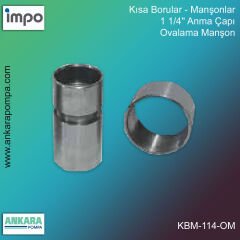 Kısa Borular - Manşonlar, 1 1/4'' Anma Çapı, Ovalama Manşon
