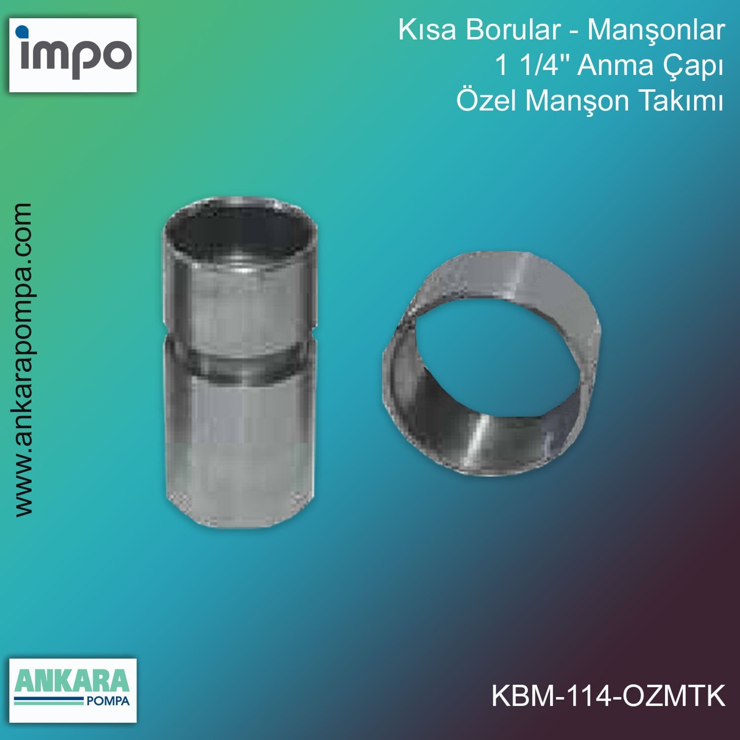 Kısa Borular - Manşonlar, 1 1/4'' Anma Çapı, Özel Manşon Takımı