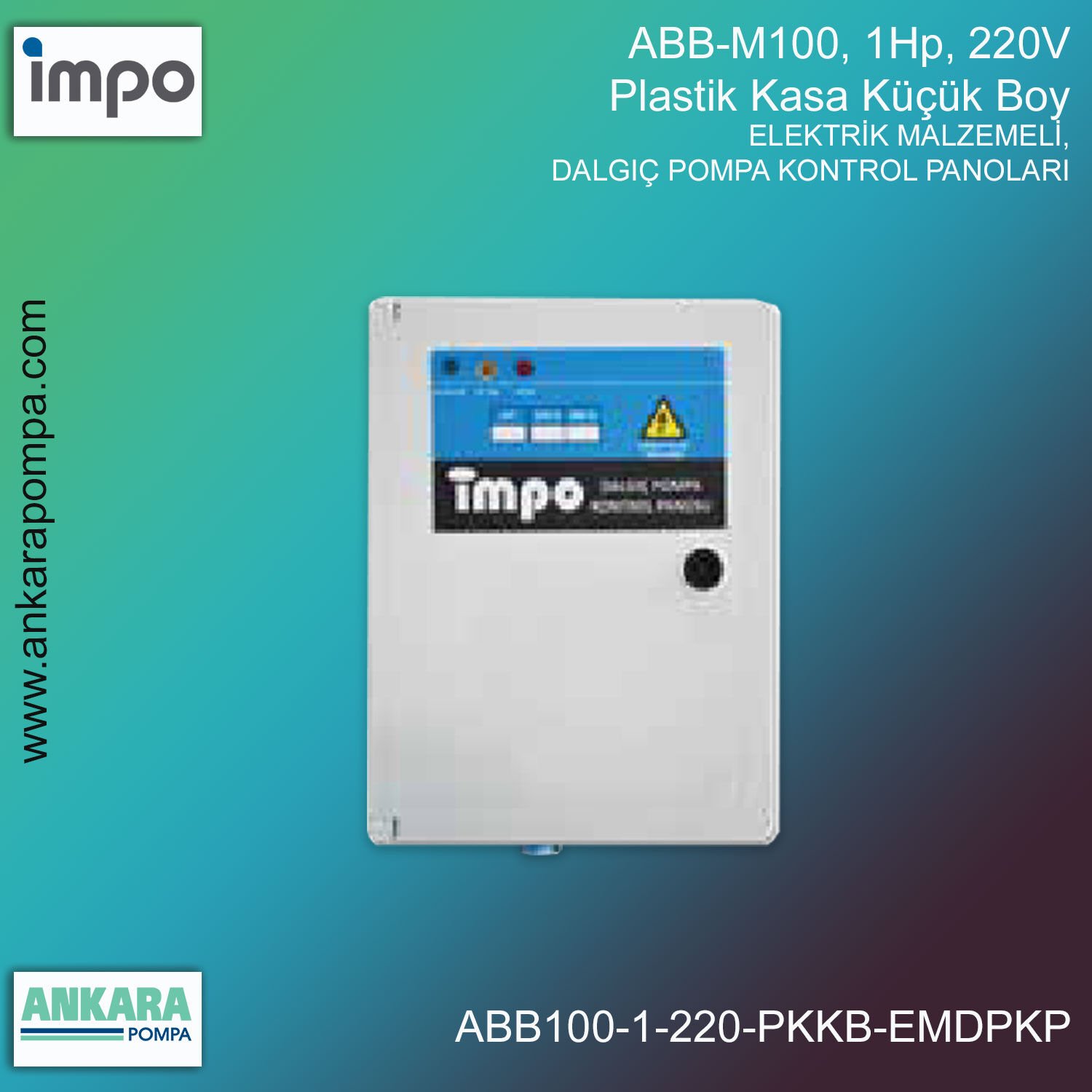 ABB-M100, 1Hp, 220V Direkt, Plastik Kasa Küçük Boy