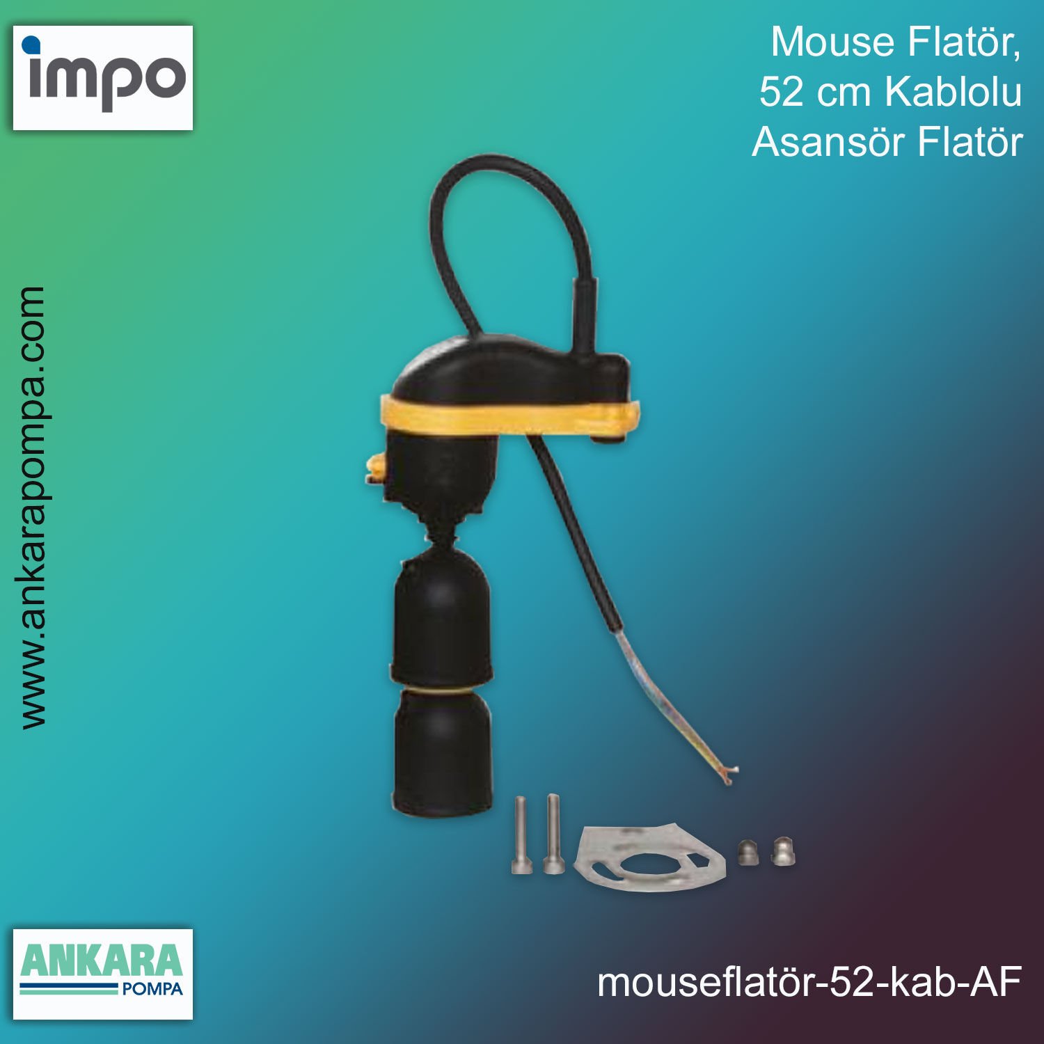 Mouse Flatör, 52 cm Kablolu Asansör Flatör