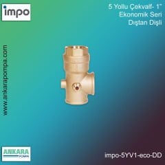 5 Yollu Çekvalf- 1”, Ekonomik Seri, Dıştan Dişli