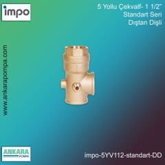 5 Yollu Çekvalf- 1 1/2”, Standart Seri, Dıştan Dişli